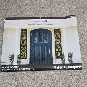 Celebrate It Graduation Door Decor in Black and Gold